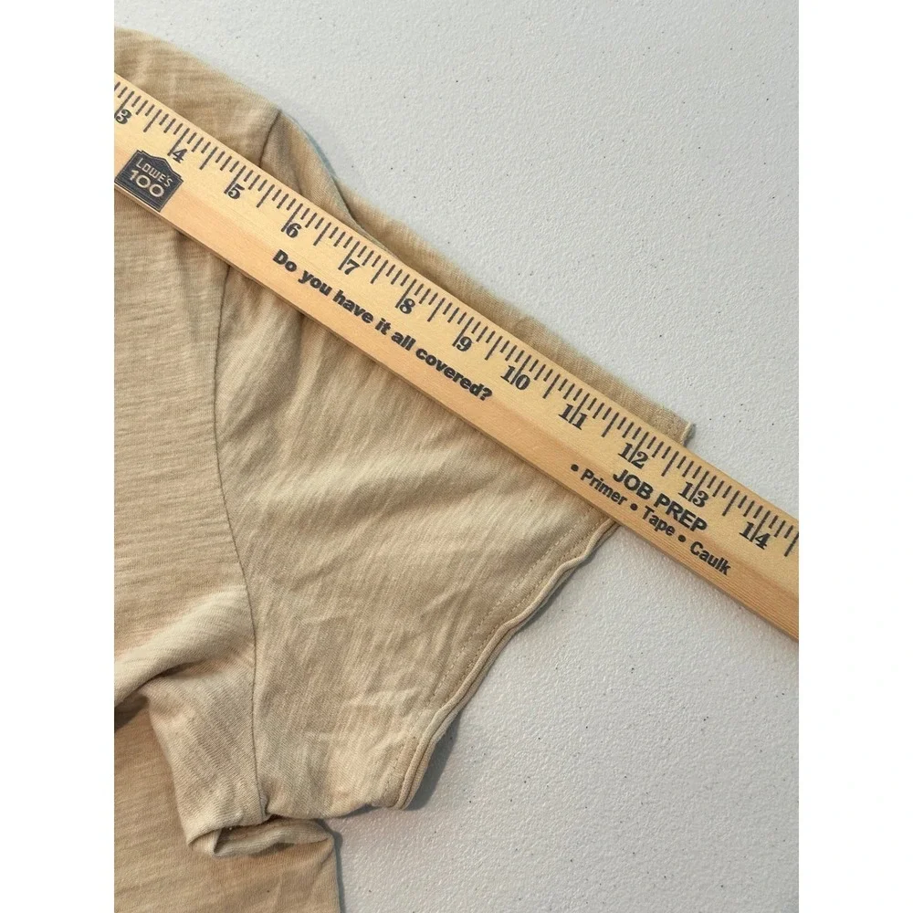 Hollister California Men's Size Large Tan Heathered Logo T Shirt Cotton - Picture 7 of 8